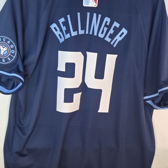 Nike Navy Wrigleyville Baseball Jersey with Light Blue Accents - Picture 6 of 14